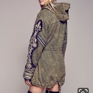 Free People Golden quills military parka